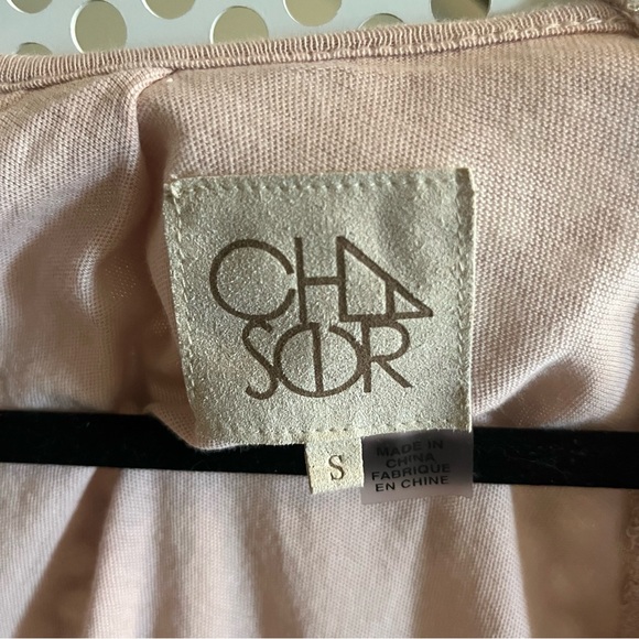 Chaser Short-sleeve tee Size Medium Pink Scoop Neck With Ruffled Sleeves - Picture 2 of 6